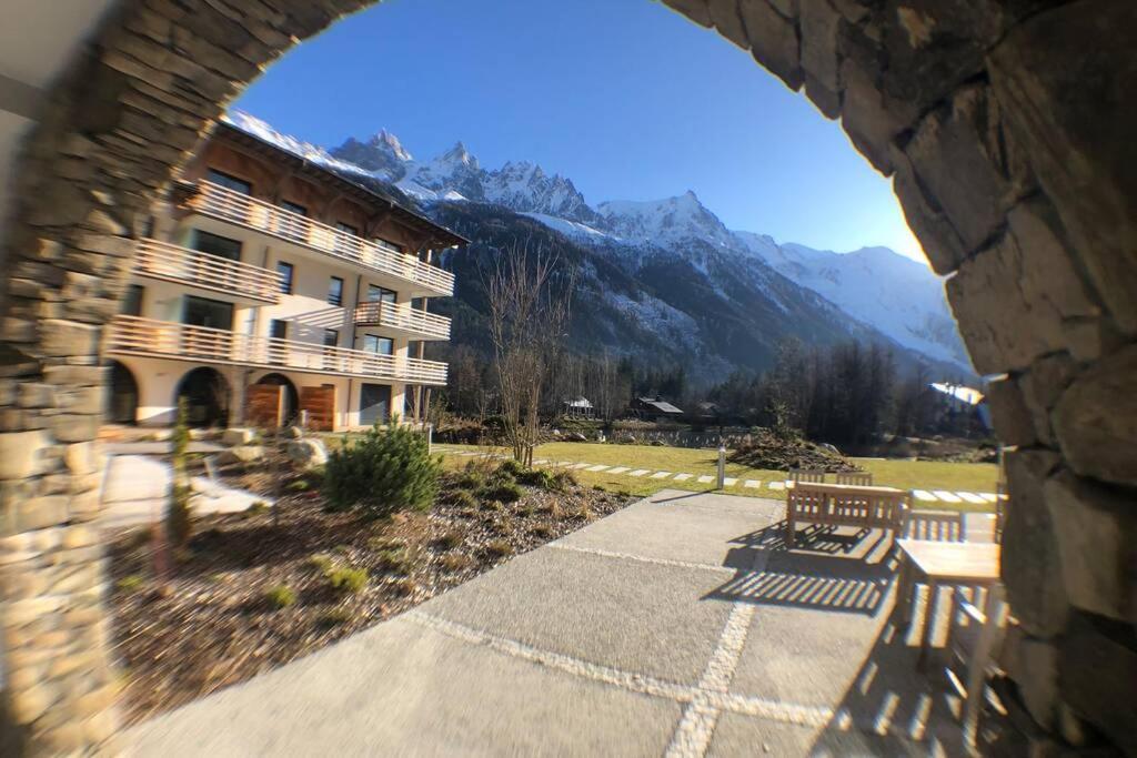 chic appart 6 pers dans résidence luxueuse La Cordee wellness gym piscine OUVERT et télétravail Chamonix Mont Blanc Exterior foto
