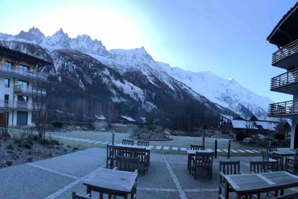 chic appart 6 pers dans résidence luxueuse La Cordee wellness gym piscine OUVERT et télétravail Chamonix Mont Blanc Exterior foto